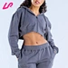 cropped full zip hoodie